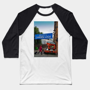 Camden Lock Market London NW1 England Baseball T-Shirt